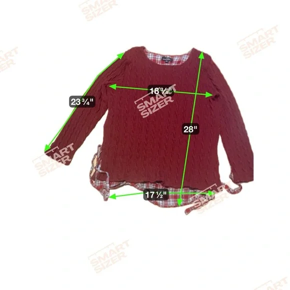 Suzanne Berto Women's Red Cable Knit Sweater size Medium - Picture 6 of 6